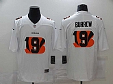 Nike Bengals 9 Joe Burrow White Shadow Logo Limited Jersey,baseball caps,new era cap wholesale,wholesale hats